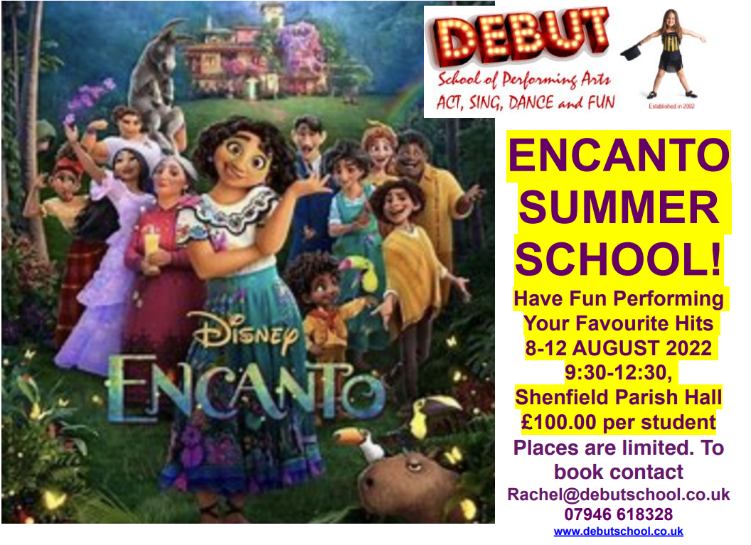 Encanto Summer School - Debut School of Performing Arts